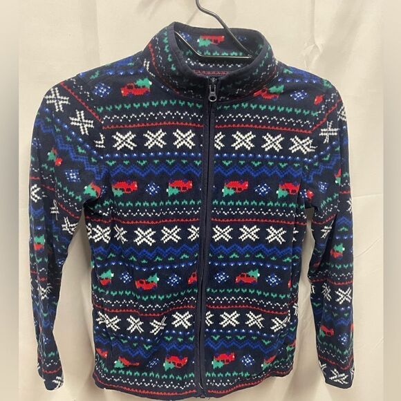 Kid’s Osh Kosh B’Gosh Christmas Fleece Jacket - Picture 1 of 4